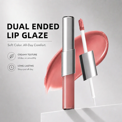 Perfect Twin Lip - Dual-Ended Matte Liquid Lipstick & Clear Gloss