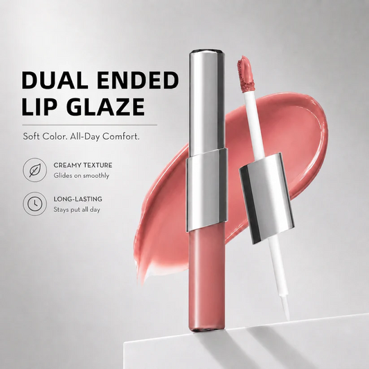 Perfect Twin Lip - Dual-Ended Matte Liquid Lipstick & Clear Gloss