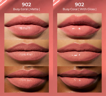 Perfect Twin Lip - Dual-Ended Matte Liquid Lipstick & Clear Gloss