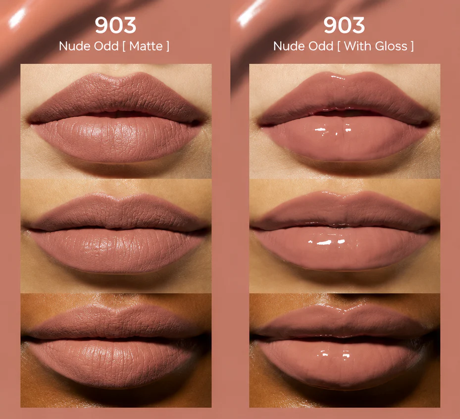 Perfect Twin Lip - Dual-Ended Matte Liquid Lipstick & Clear Gloss