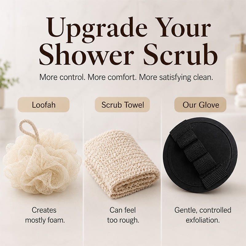 Soft Rubber Exfoliating Shower Glove